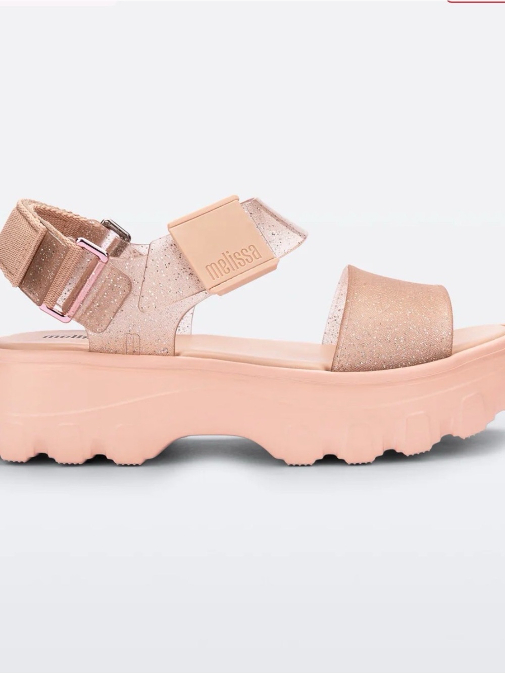 Melissa Peach Glitter Platform Sandal